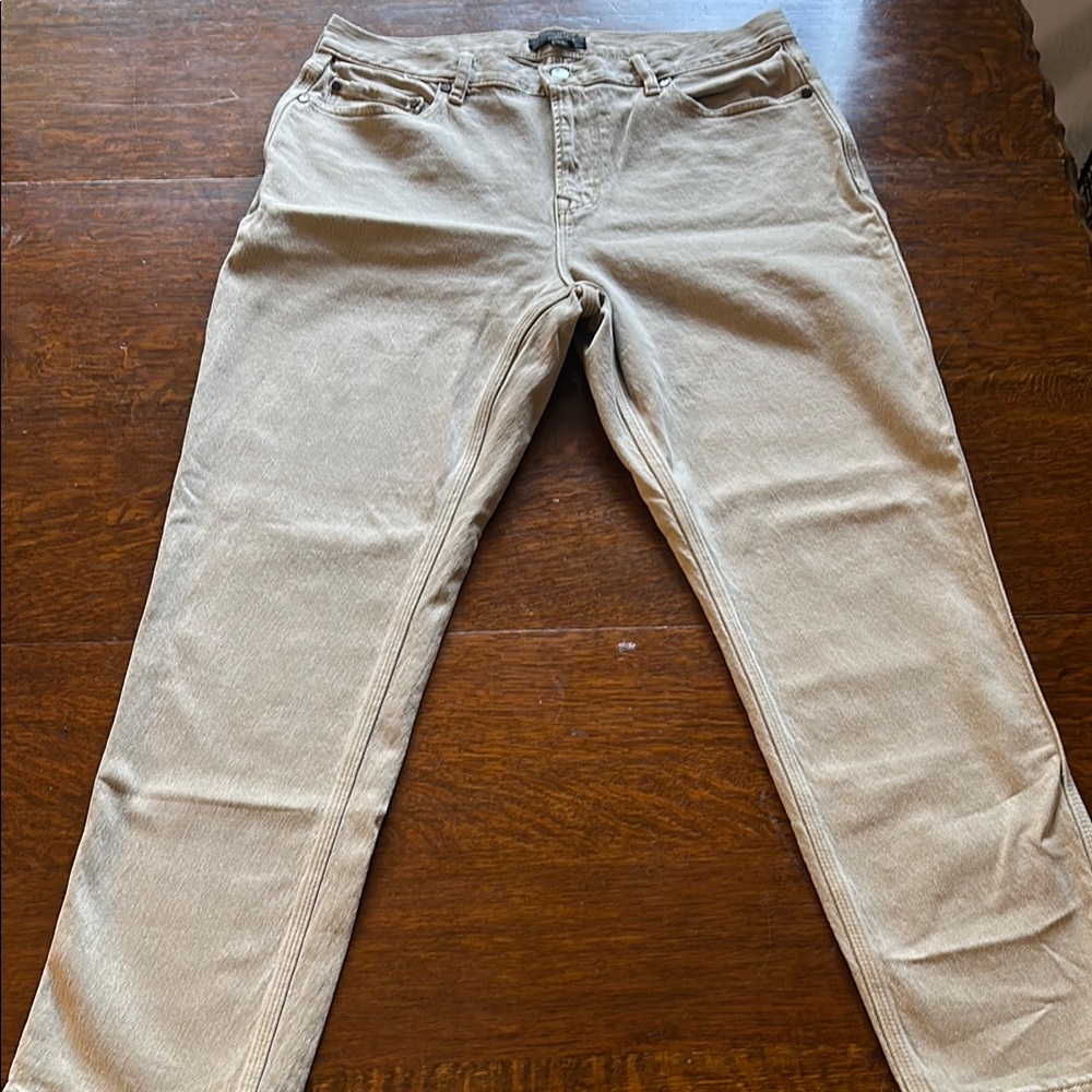 Men’s Beige Athletic-Fit Jeans